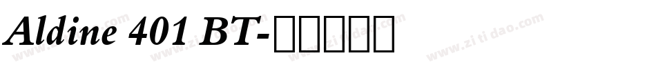 Aldine 401 BT字体转换